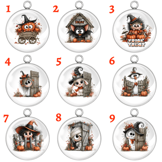 Cute Halloween Peeking Charms