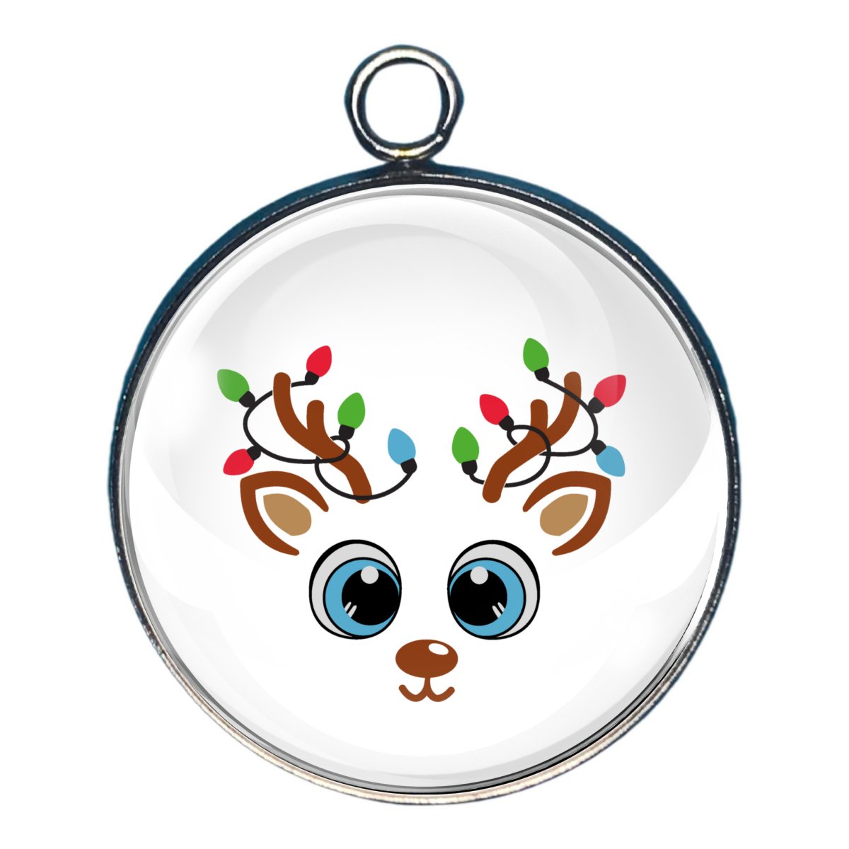 Charm of a cute reindeer face