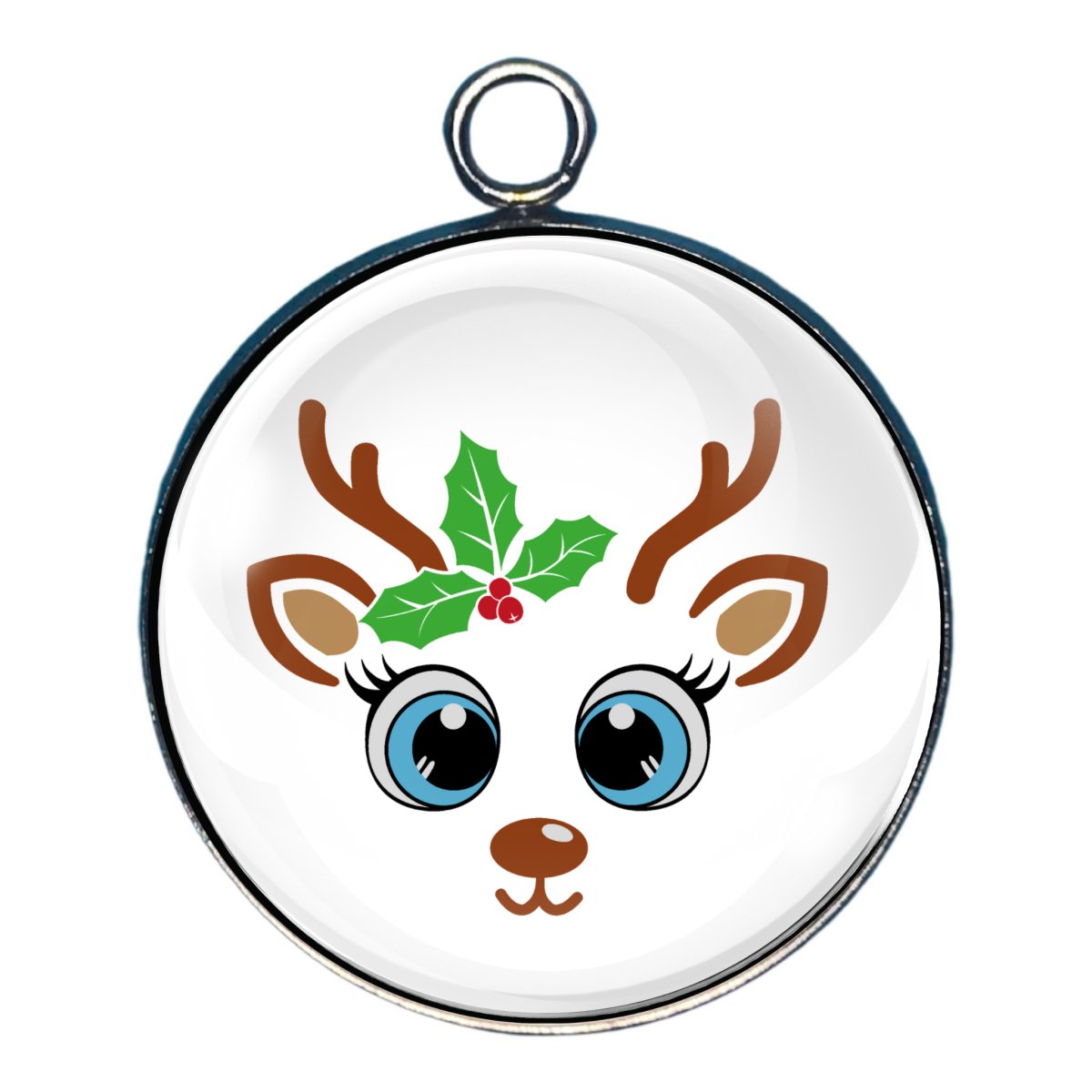 Charm of a cute reindeer face