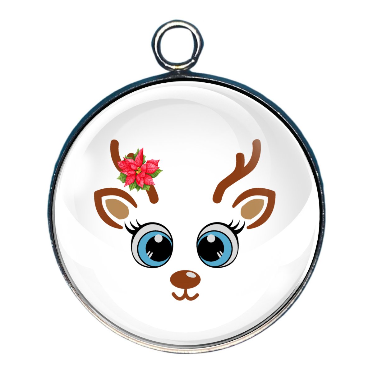 Charm of a cute reindeer face