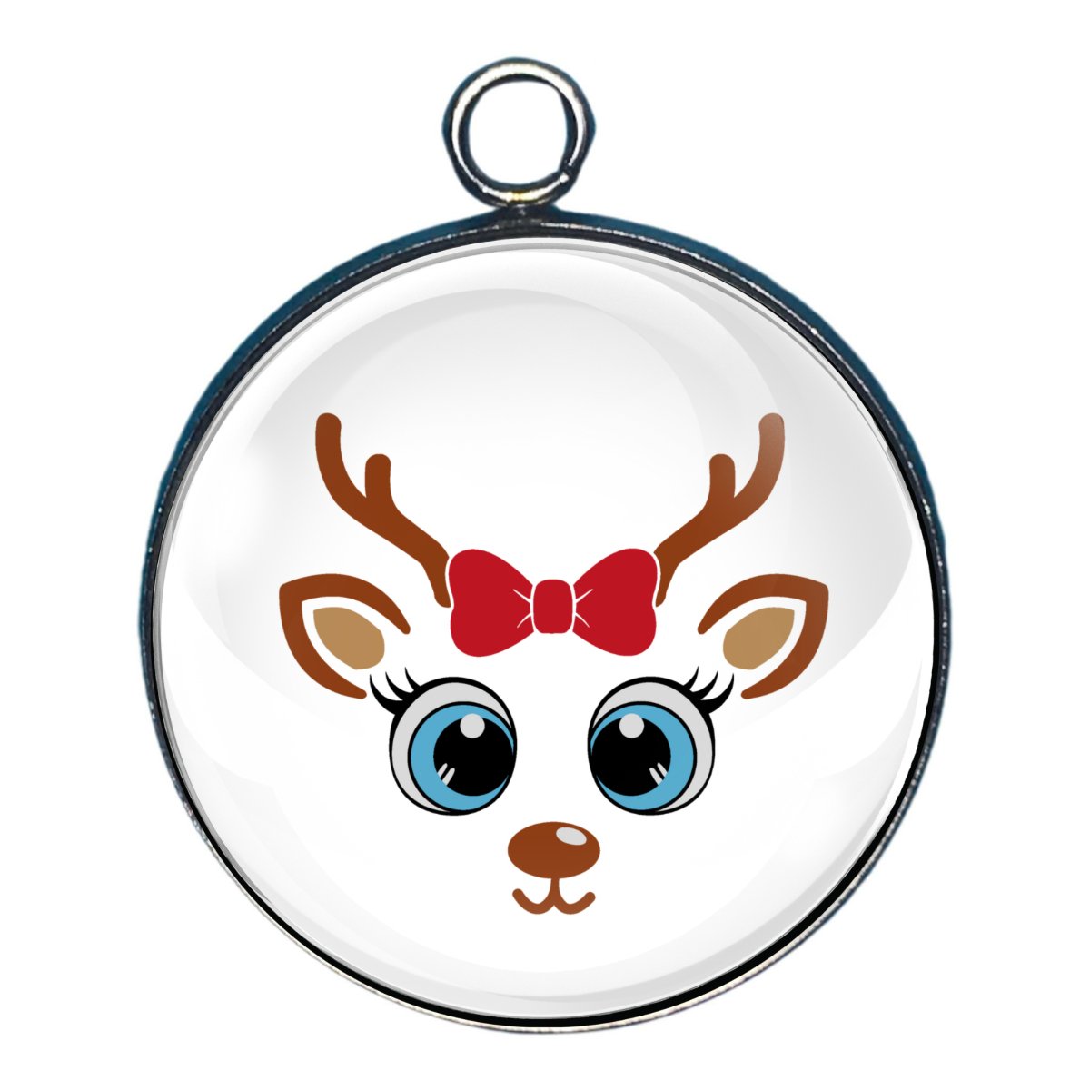 Charm of a cute reindeer face