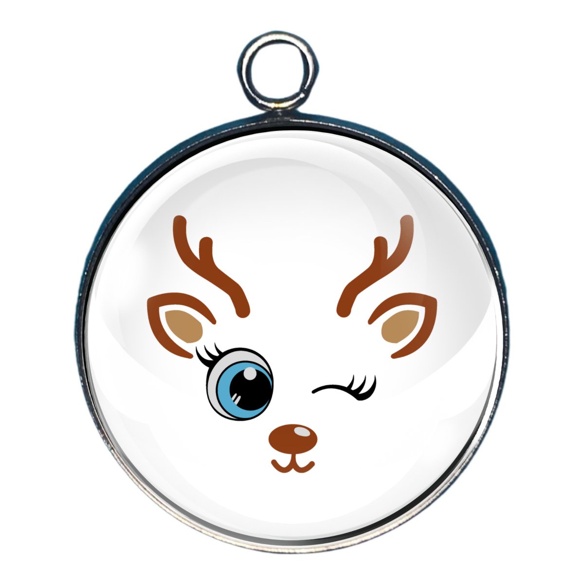 Charm of a cute reindeer face