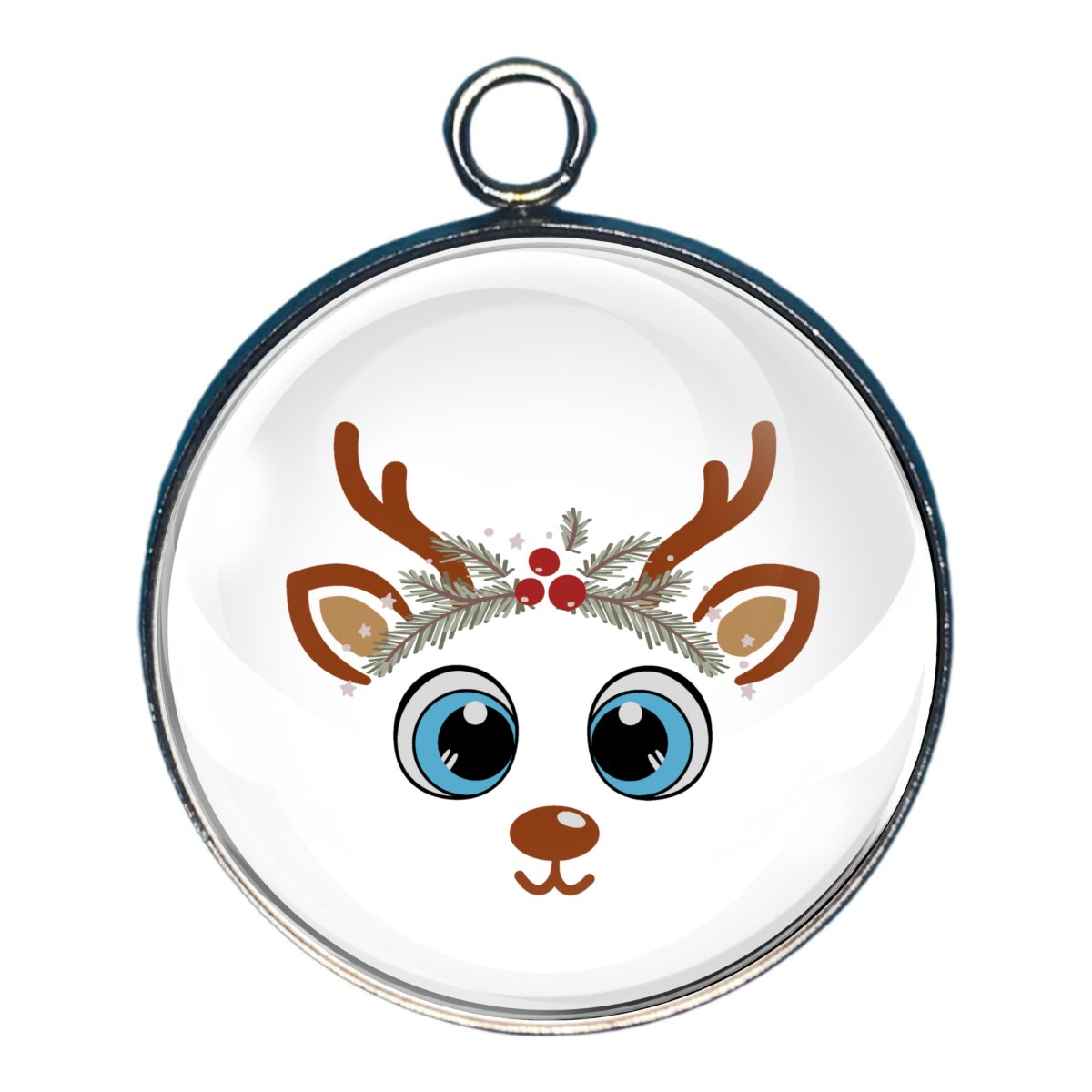 Charm of a cute reindeer face