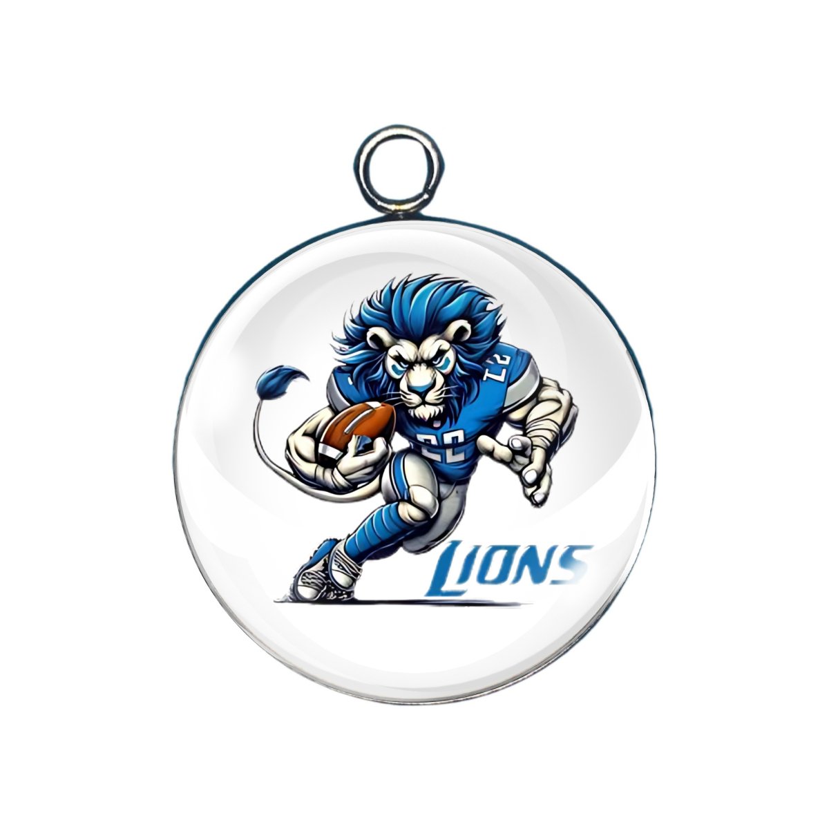 Detroit Lions glass cabochon charm