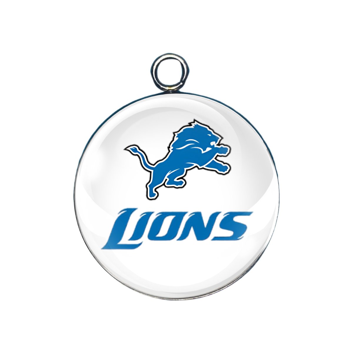 Detroit Lions glass cabochon charm