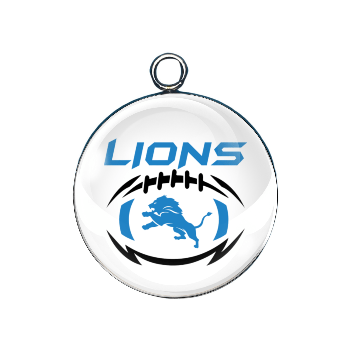Lions football and logo charm