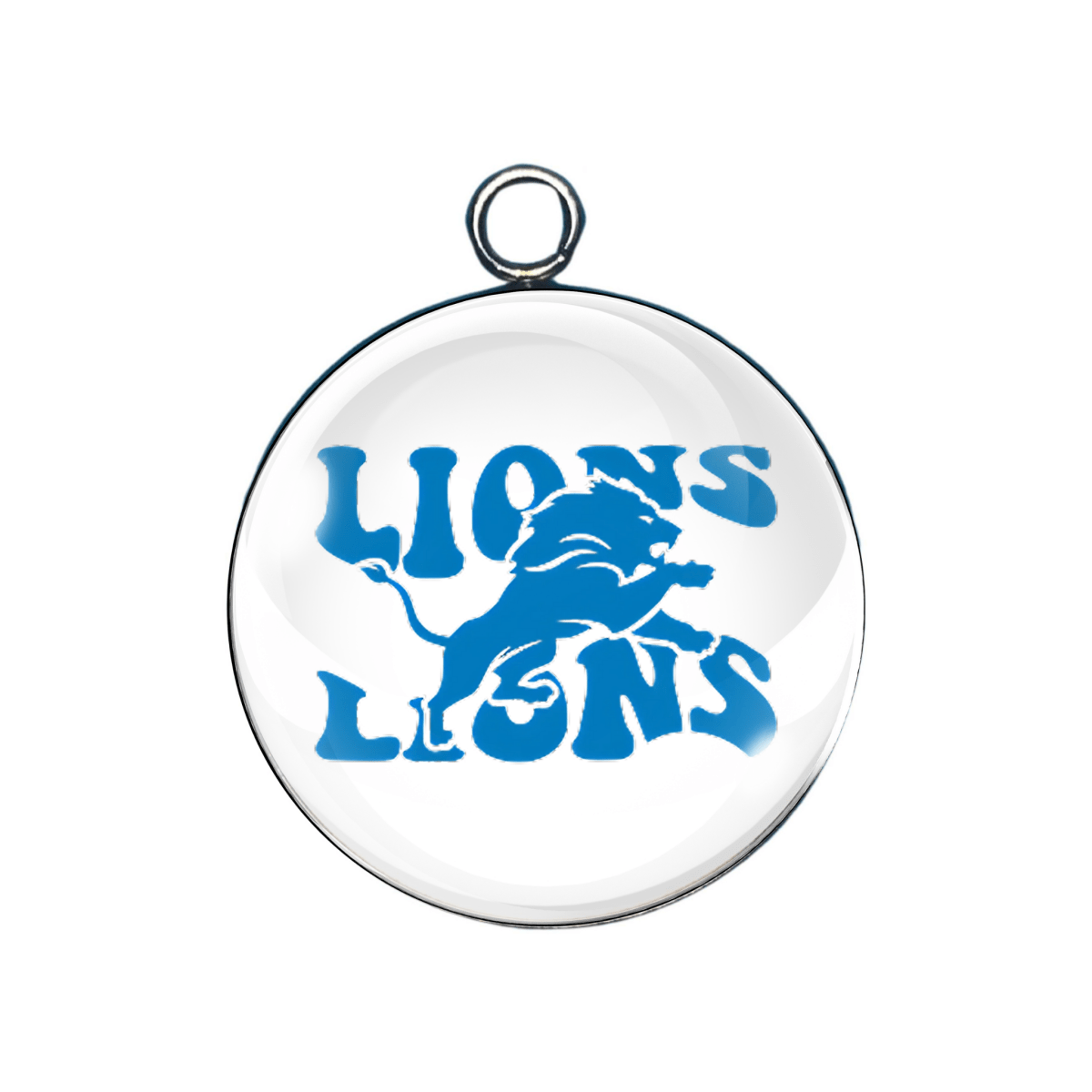 Lions text and logo layered design charm