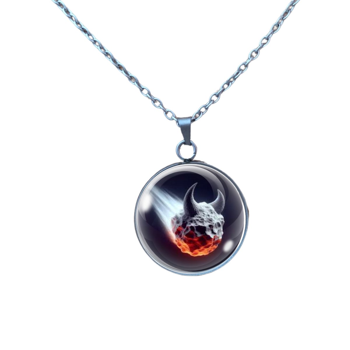 Necklace depicting the Devil's Comet 