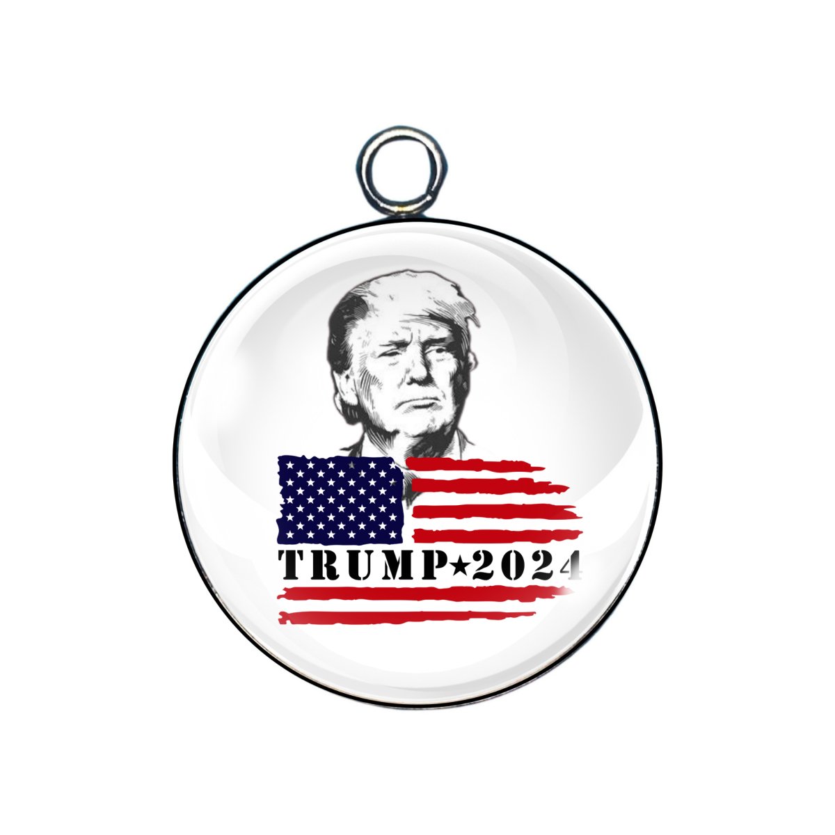 Donald J trump glass cabochon charms