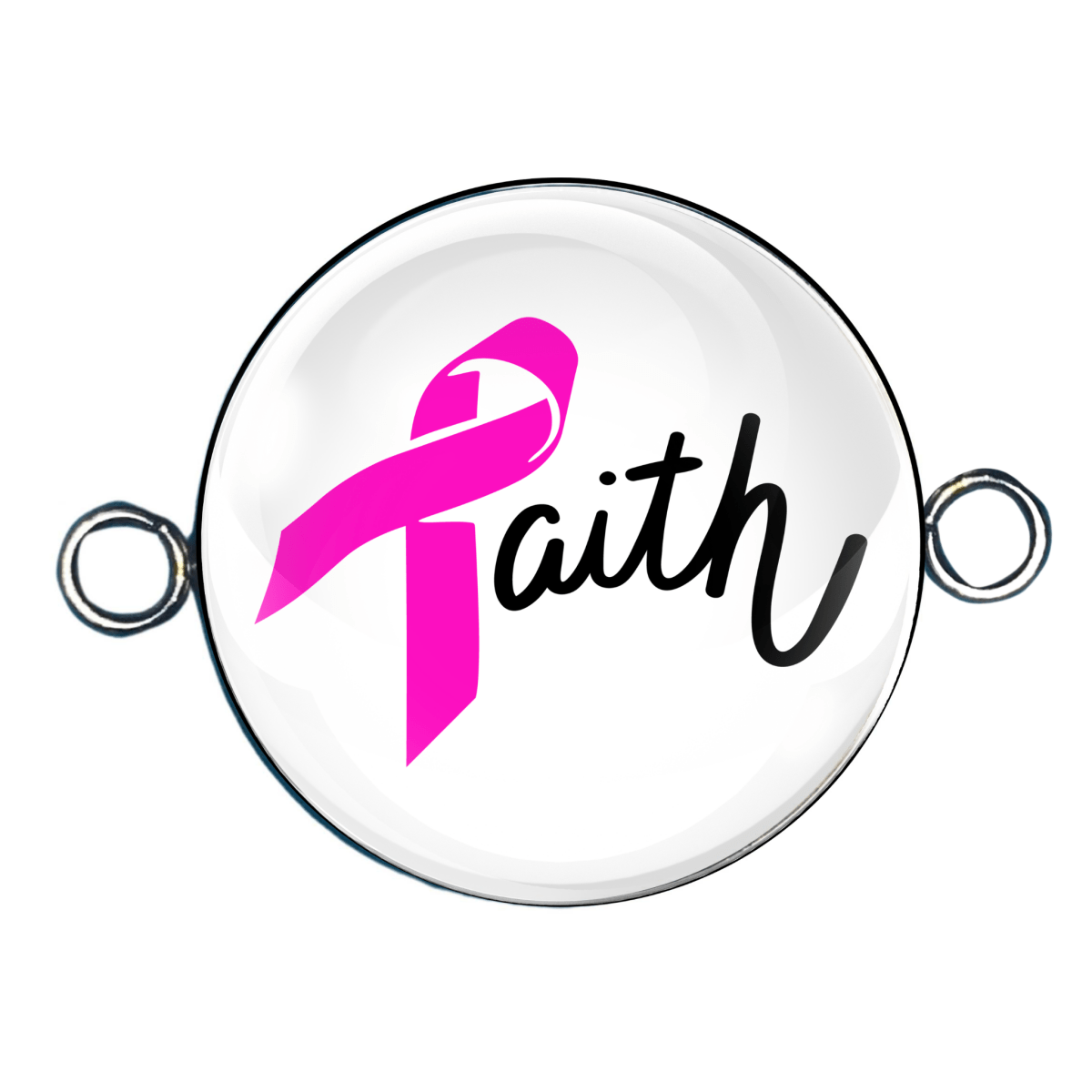 Double Eyelet Faith Cancer Awareness Bracelet/Necklace Charms