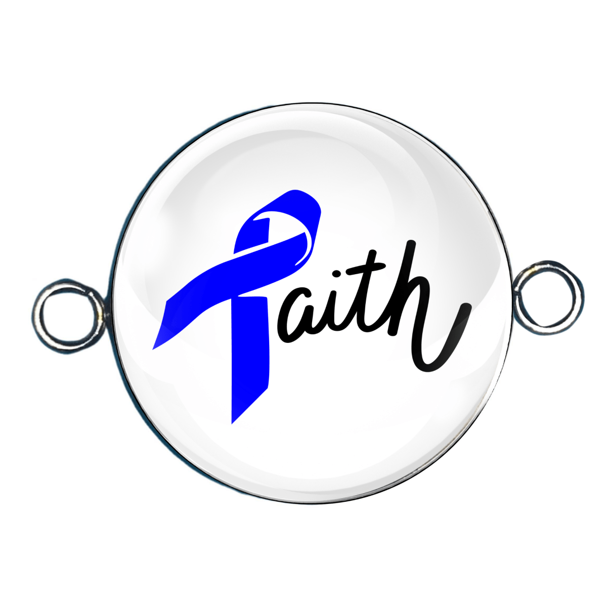 Double Eyelet Faith Cancer Awareness Bracelet/Necklace Charms