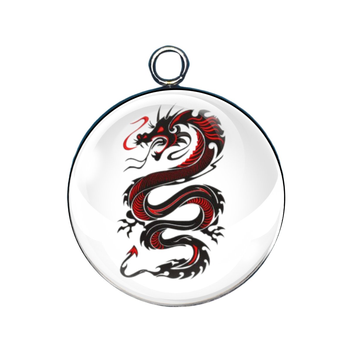 dragon glass cabochon charm