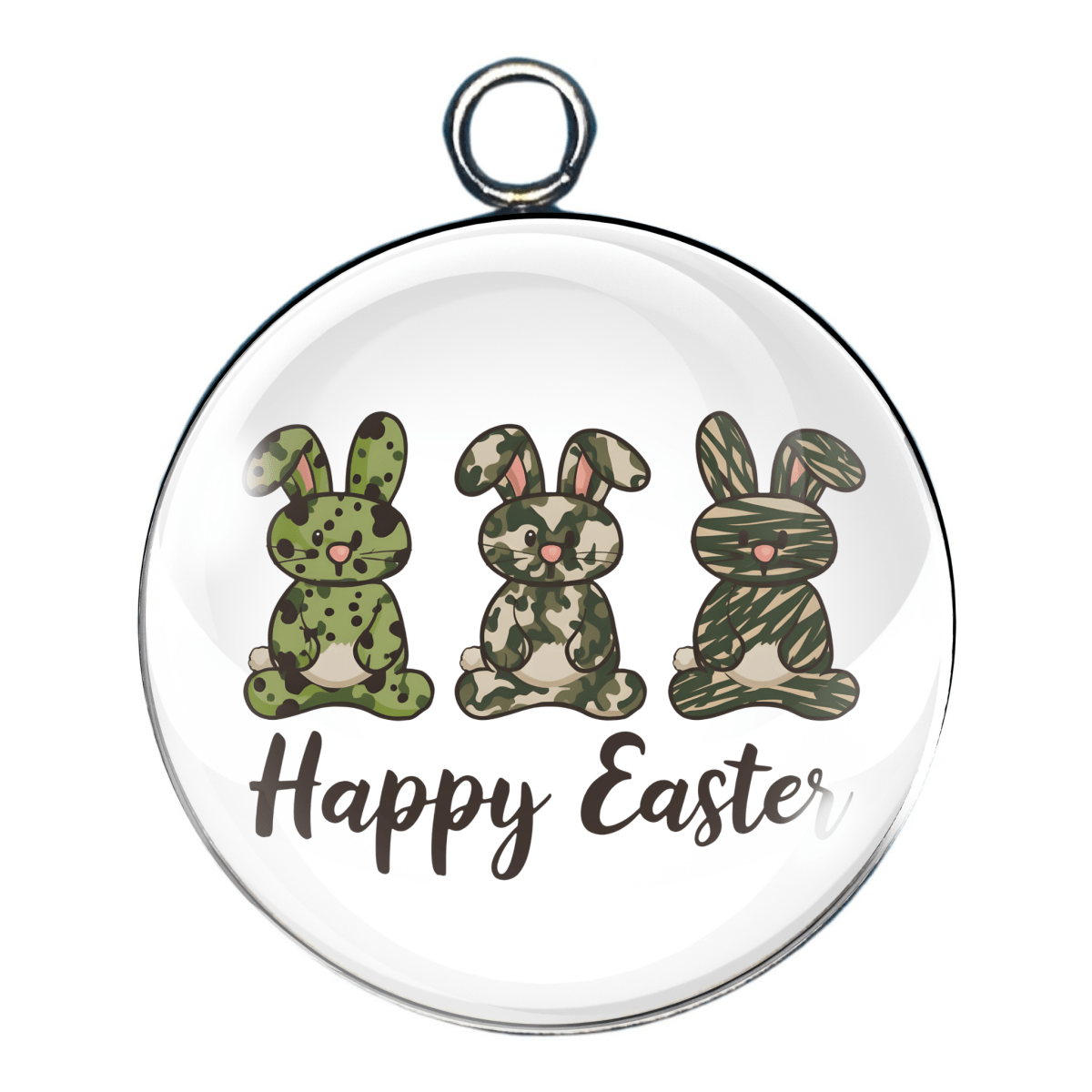 Easter Egg Hunt Glass Cabochon Charms