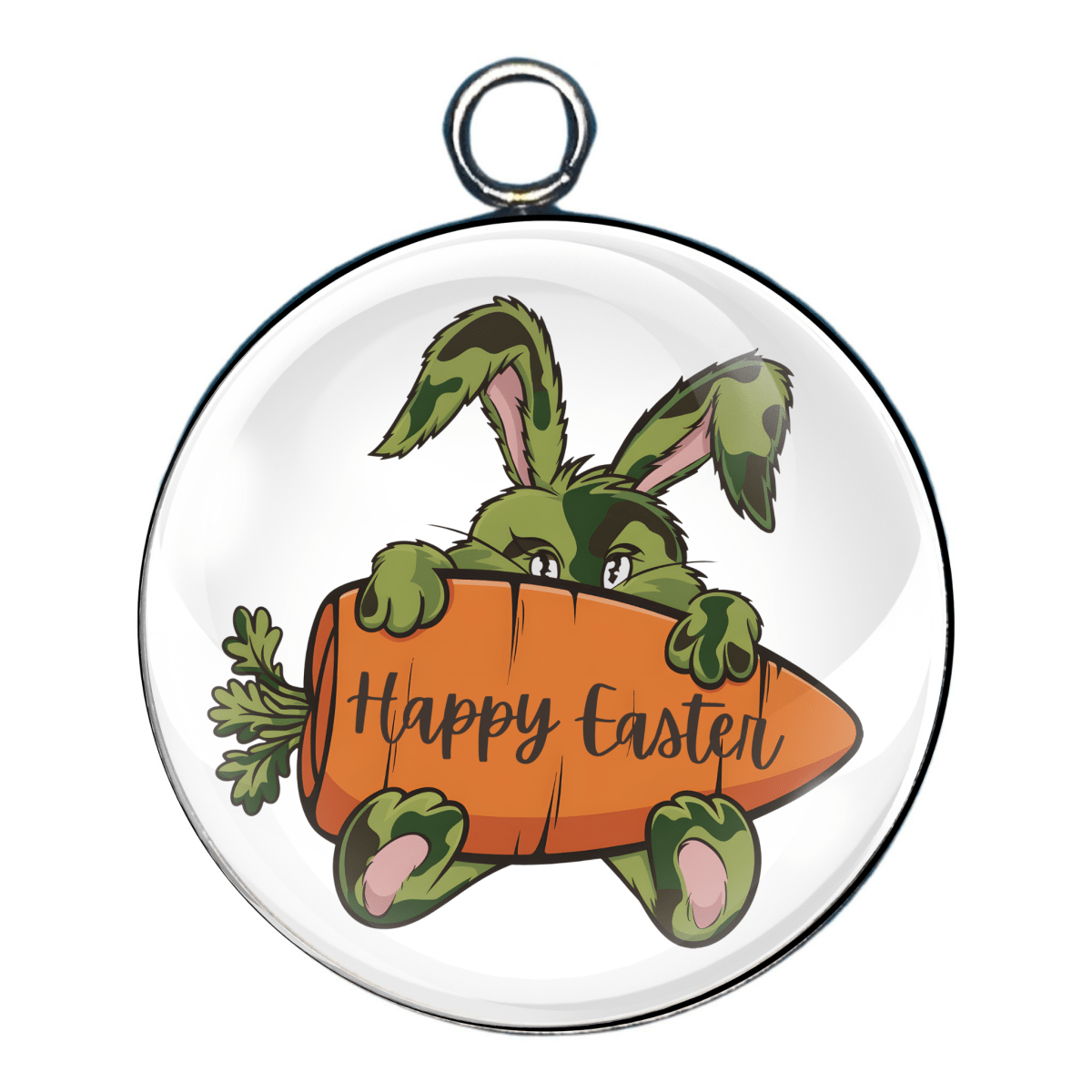 easter egg hunt glass cabochon charm