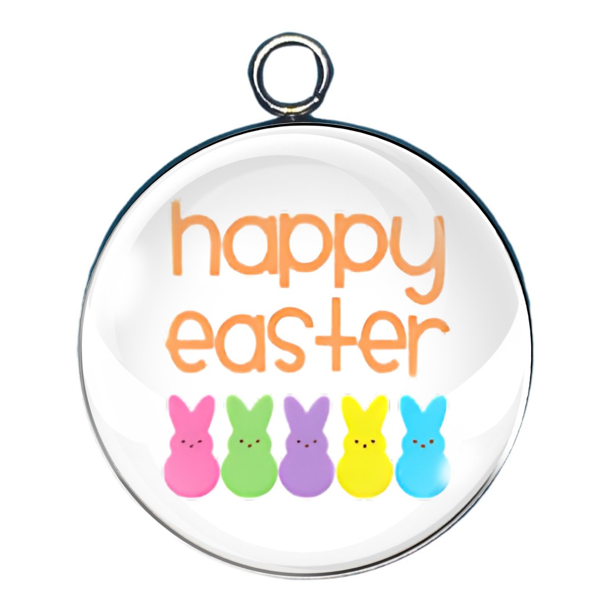 easter peeps glass cabochon charm