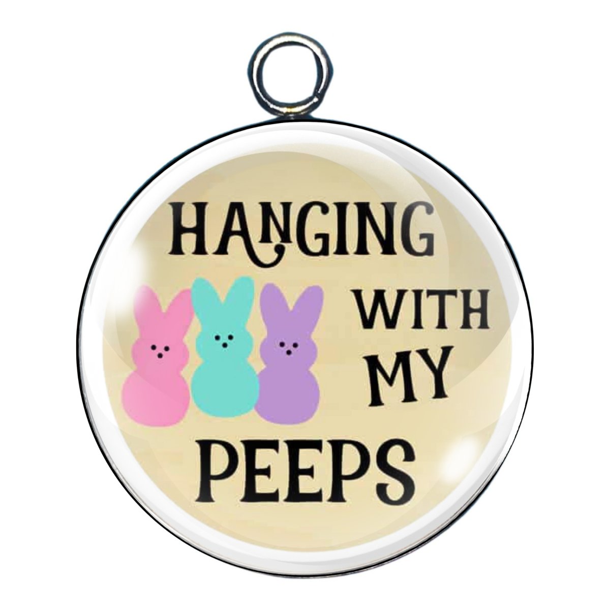 easter peeps glass cabochon charm