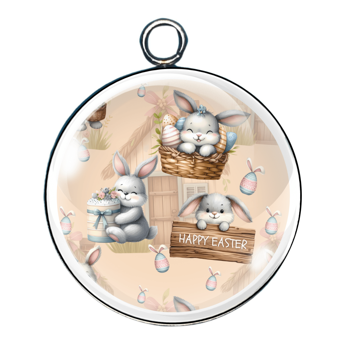 Spring easter bunny charm