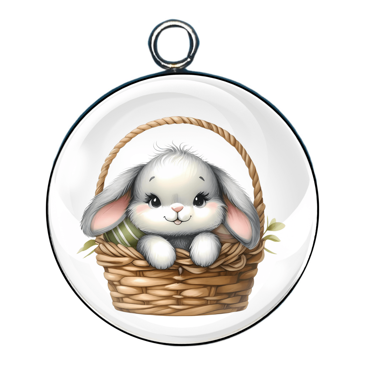 Spring easter bunny charm