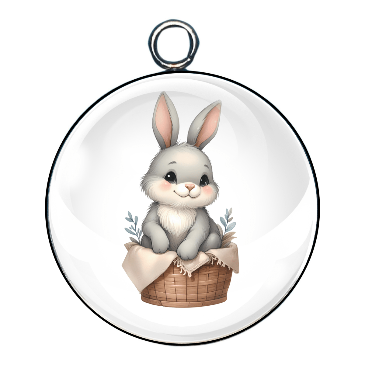 Spring easter bunny charm