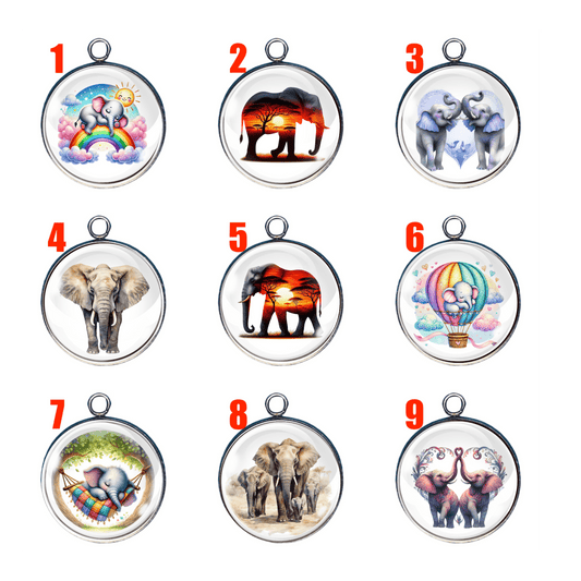 Elephants Everywhere! - Baby Elephant Charms | Rainbow, Safari, Sunset, Balloon
