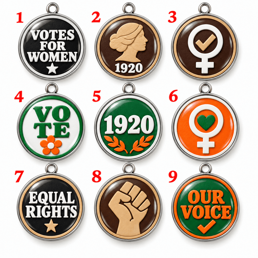 Equal Rights & Women's Suffrage Charms