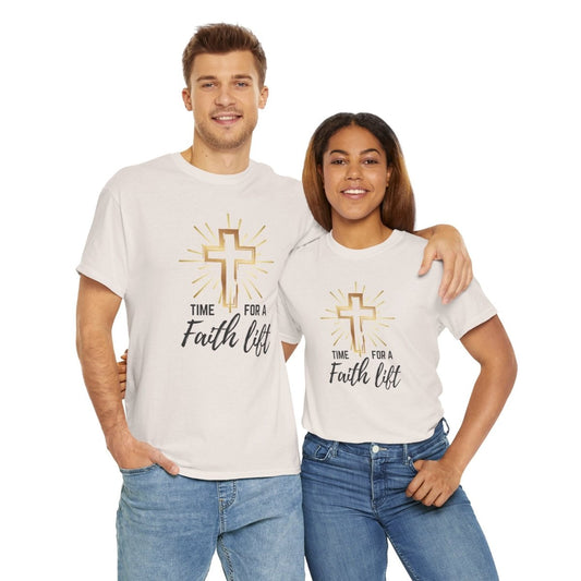 Faith Lift Unisex Heavy Cotton T-Shirt for Spiritual Soul Seekers