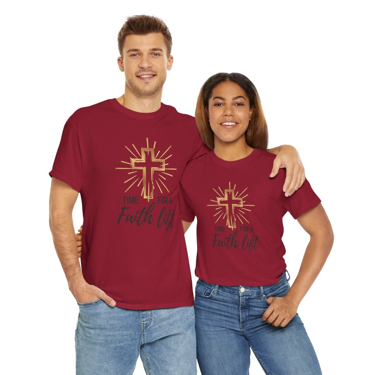 Faith Lift Unisex Heavy Cotton T-Shirt for Spiritual Soul Seekers