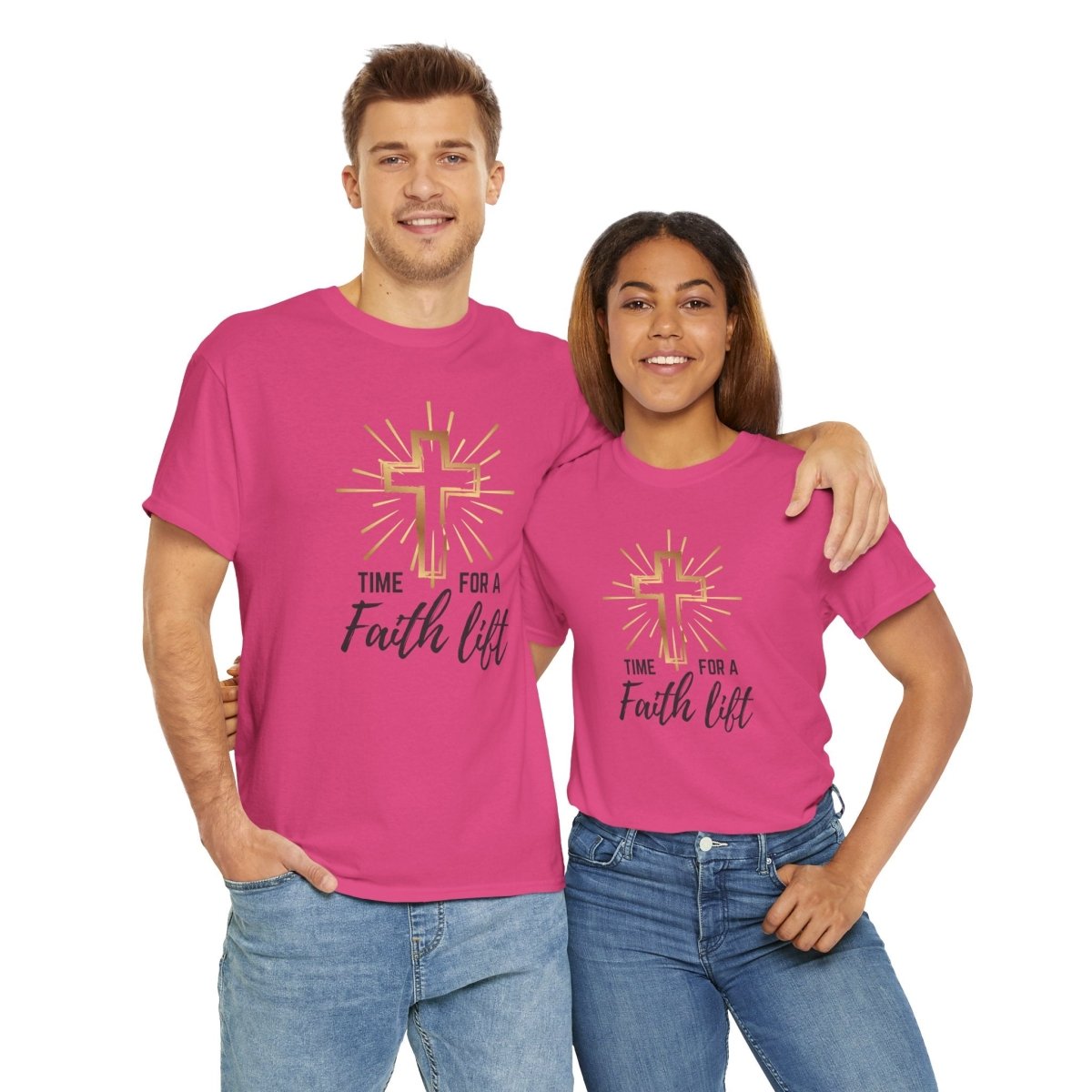 Faith Lift Unisex Heavy Cotton T-Shirt for Spiritual Soul Seekers