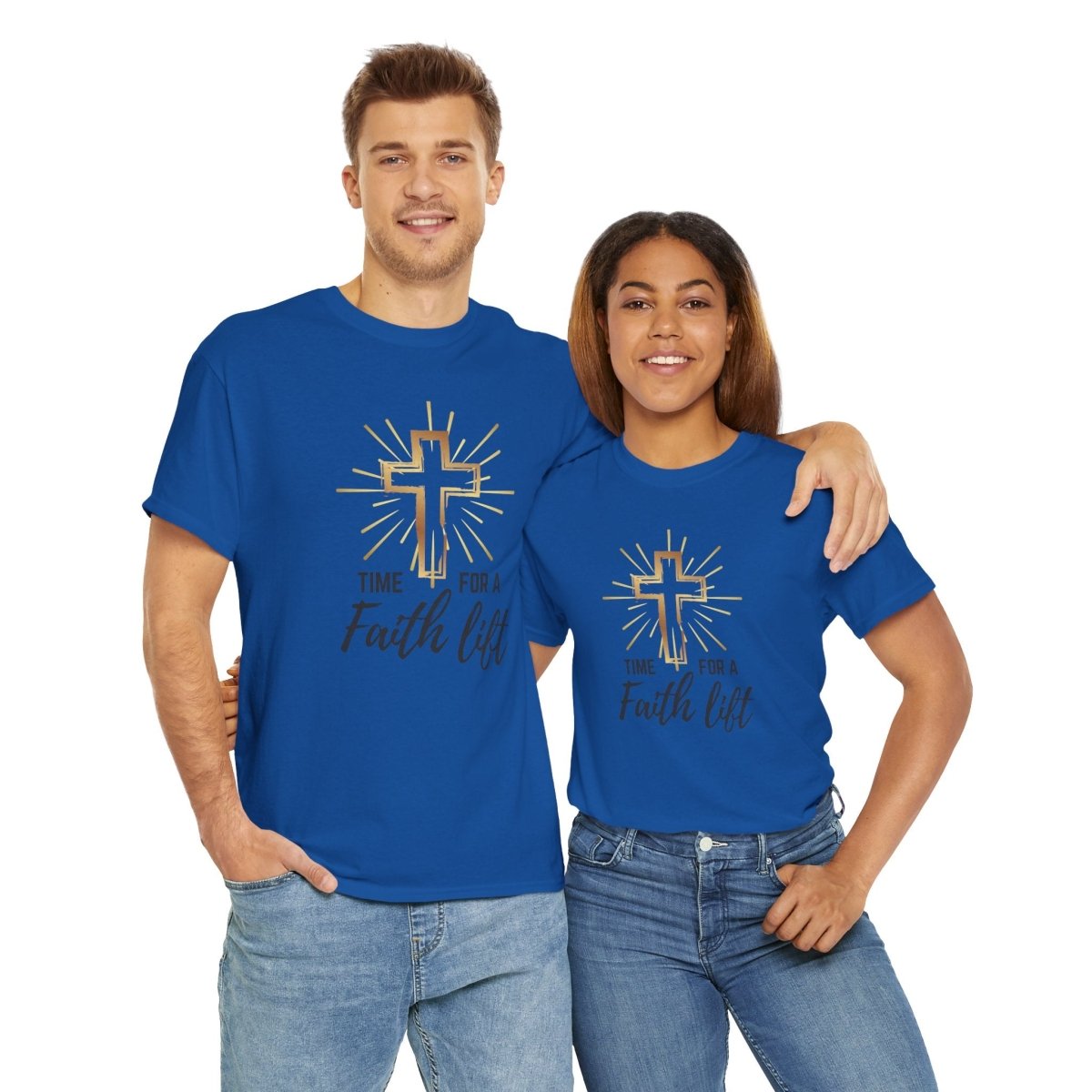 Faith Lift Unisex Heavy Cotton T-Shirt for Spiritual Soul Seekers