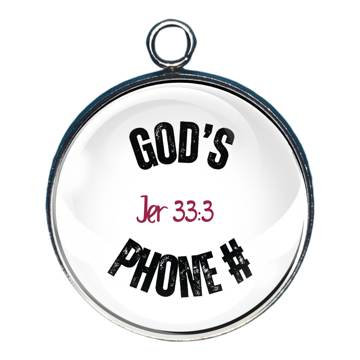 God’s Phone Number Jeremiah 33:3 faith charm