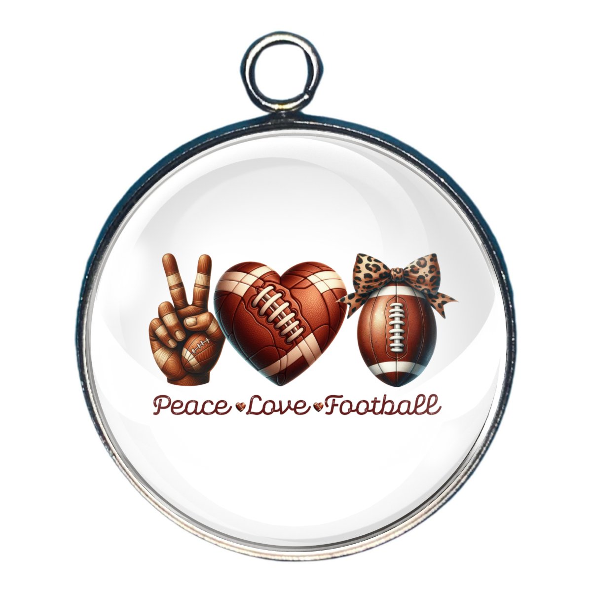 Charm featuring a football theme