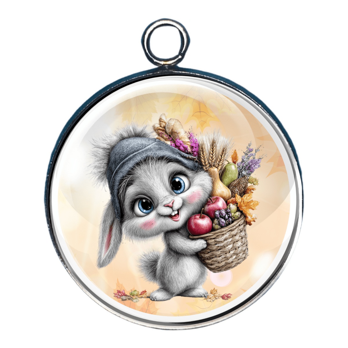Fall Furry Friends, Autumn Woodland Animal Glass Cabochon Charms