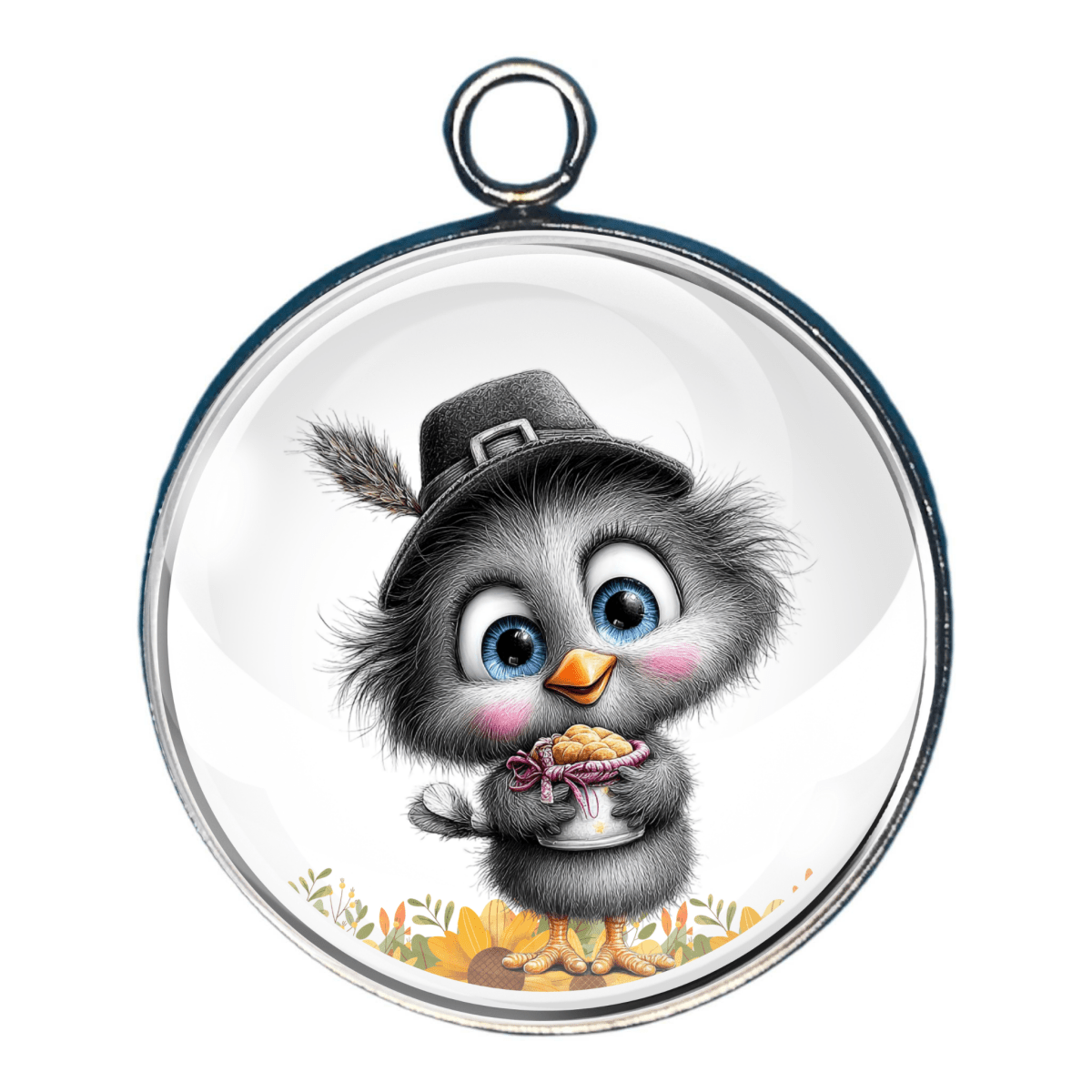 Fall Furry Friends, Autumn Woodland Animal Glass Cabochon Charms