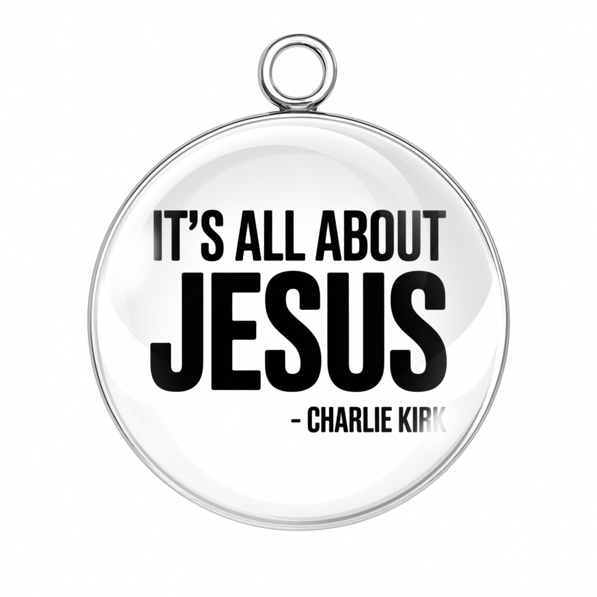 Bold “It’s All About Jesus” typography charm