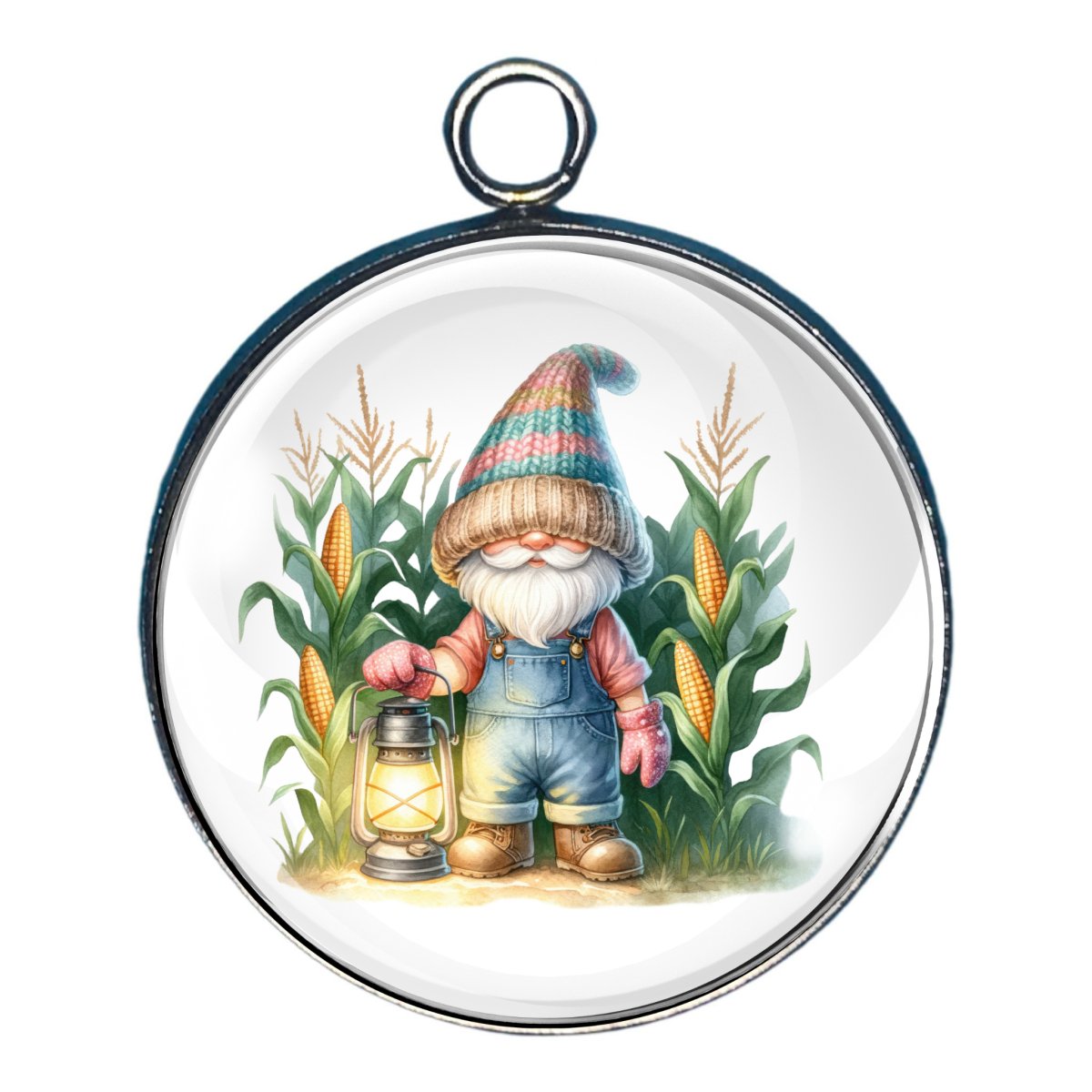 Charm of a farmer gnome in the cornfield