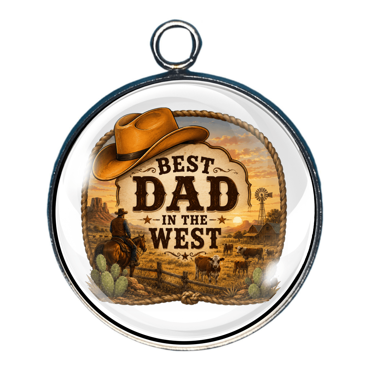 Father’s Day Charms: Cowboy Dad, Baseball, Football, Dad Sports Gift