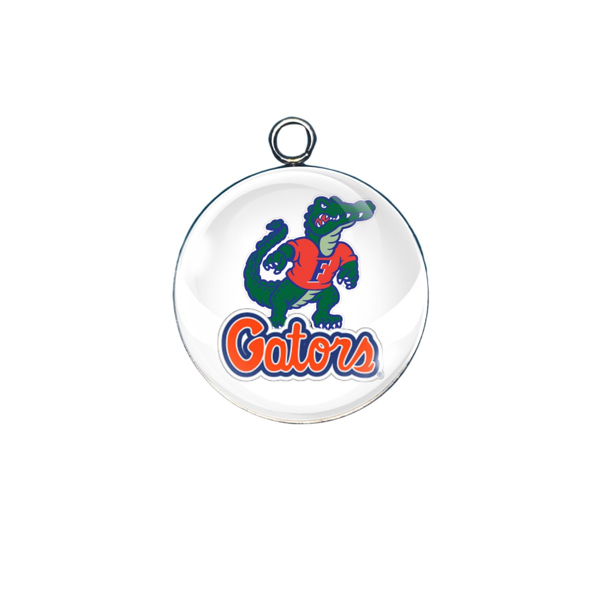 Florida Gators glass cabochon charm