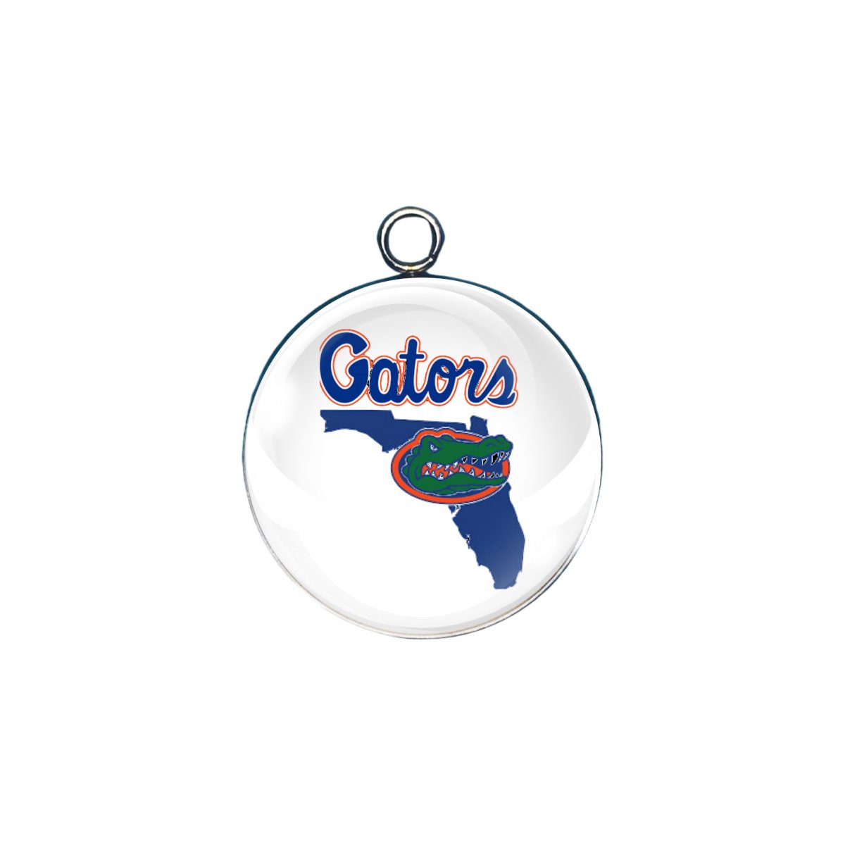 Florida Gators glass cabochon charm