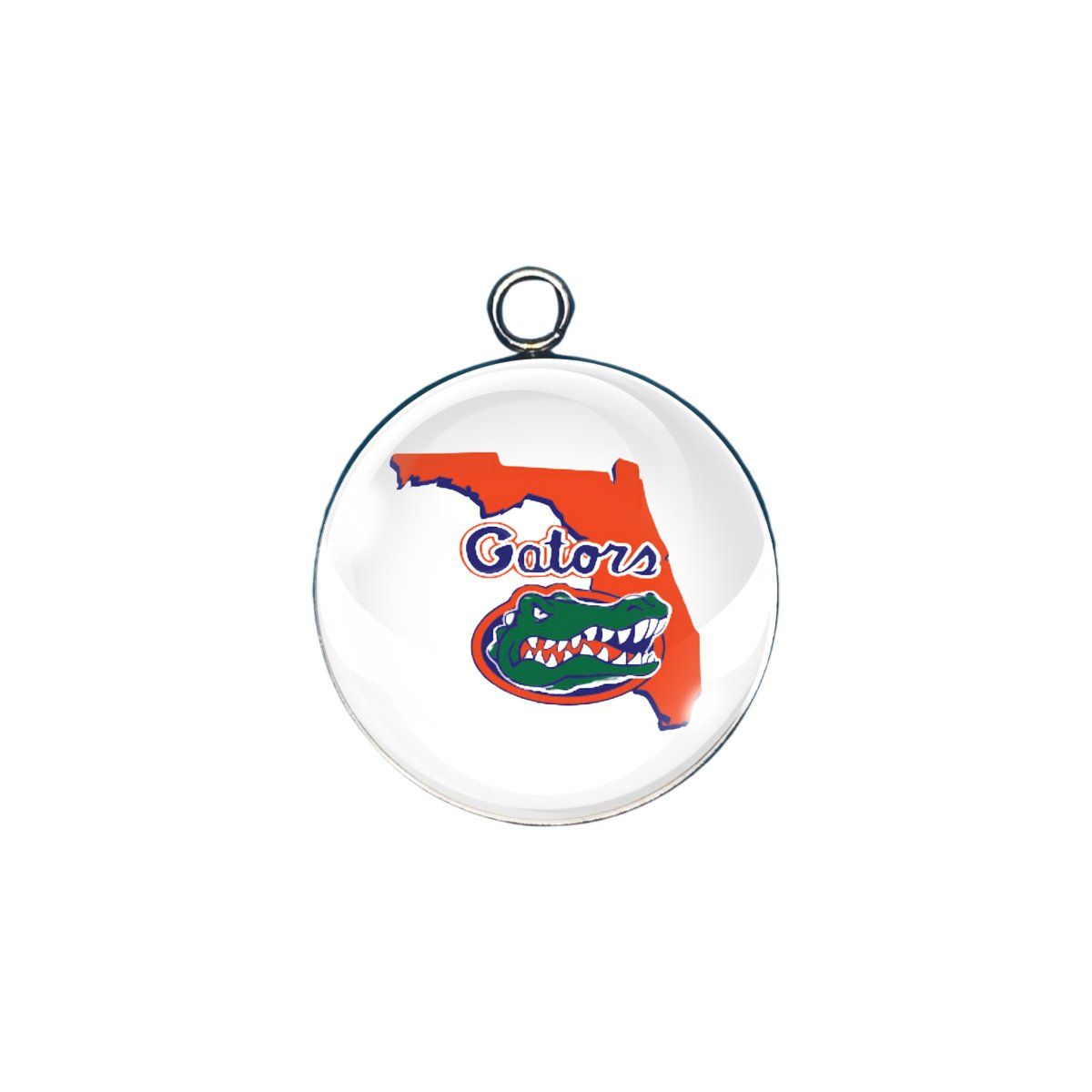 Florida Gators glass cabochon charm