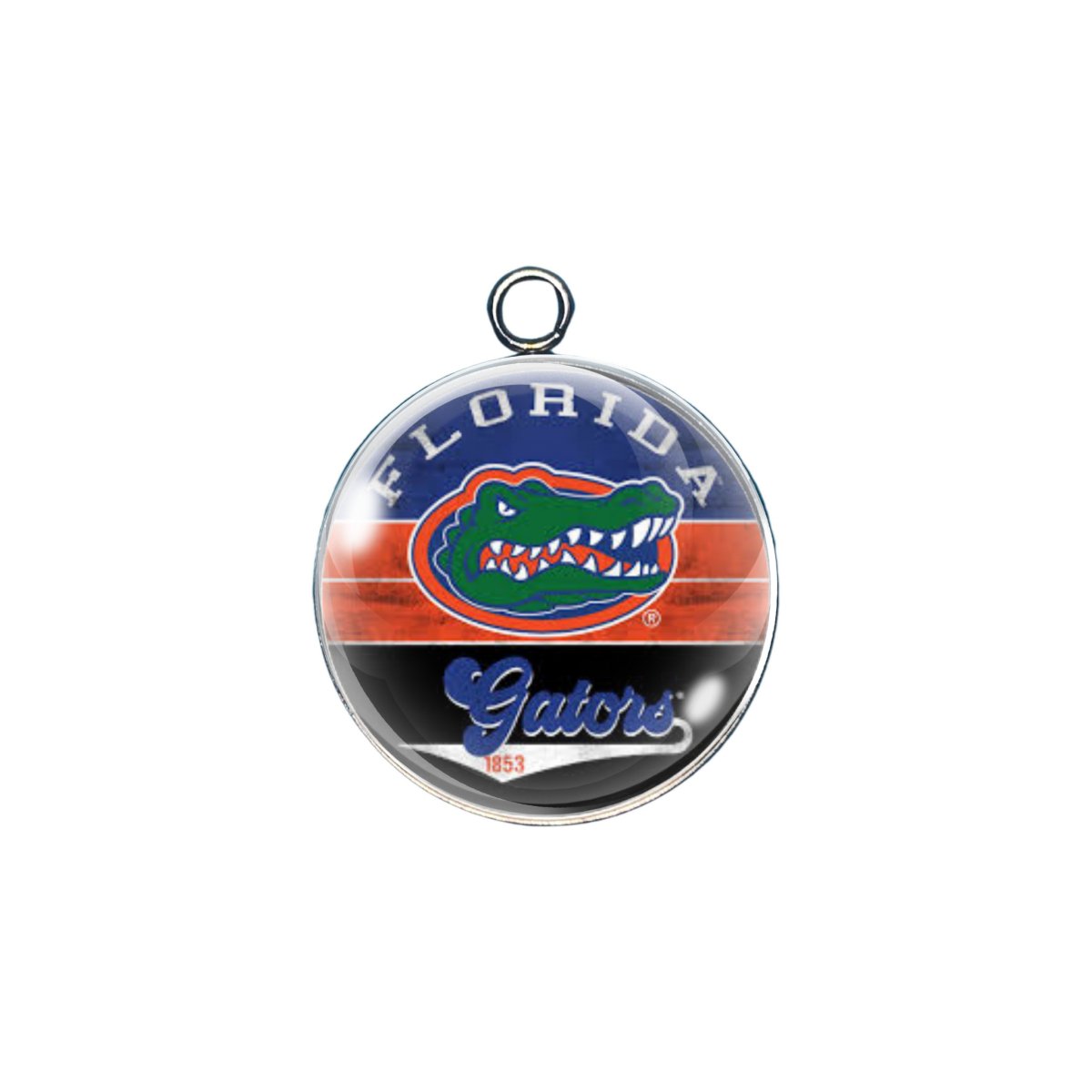 Florida Gators glass cabochon charm