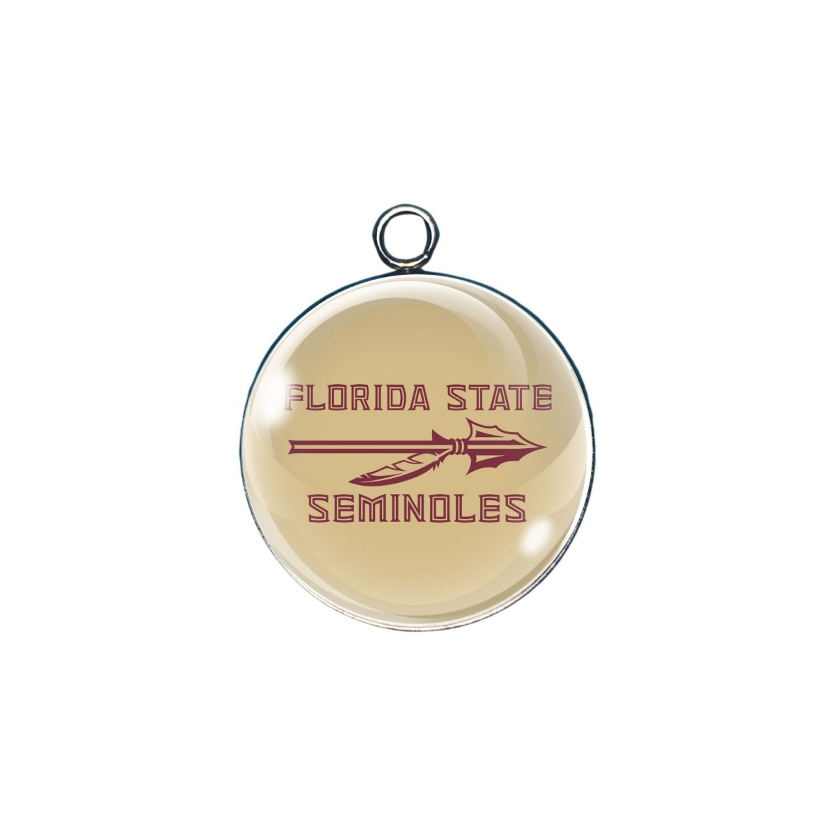 FSU Seminoles glass cabochon charm