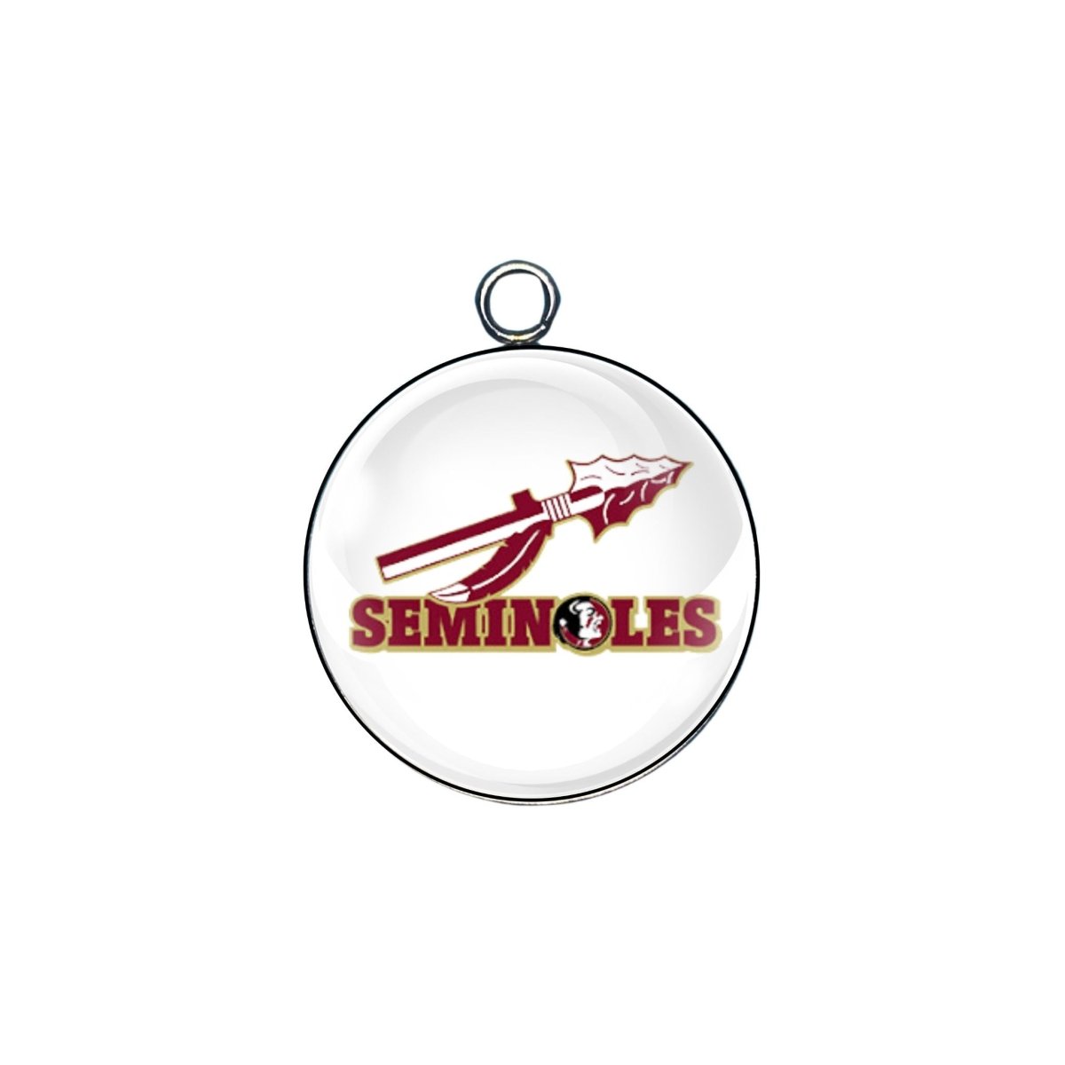 FSU Seminoles glass cabochon charm