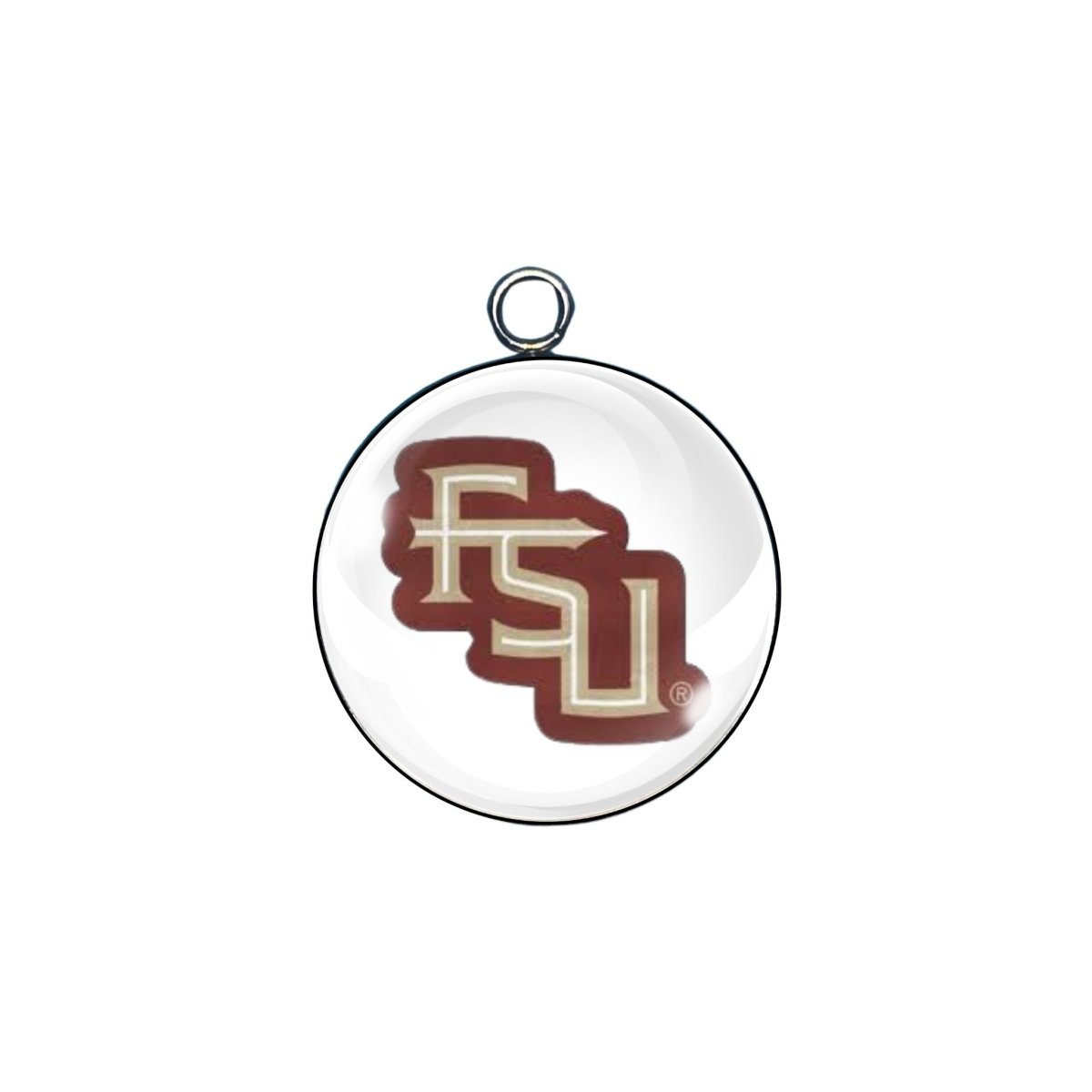 FSU Seminoles glass cabochon charm