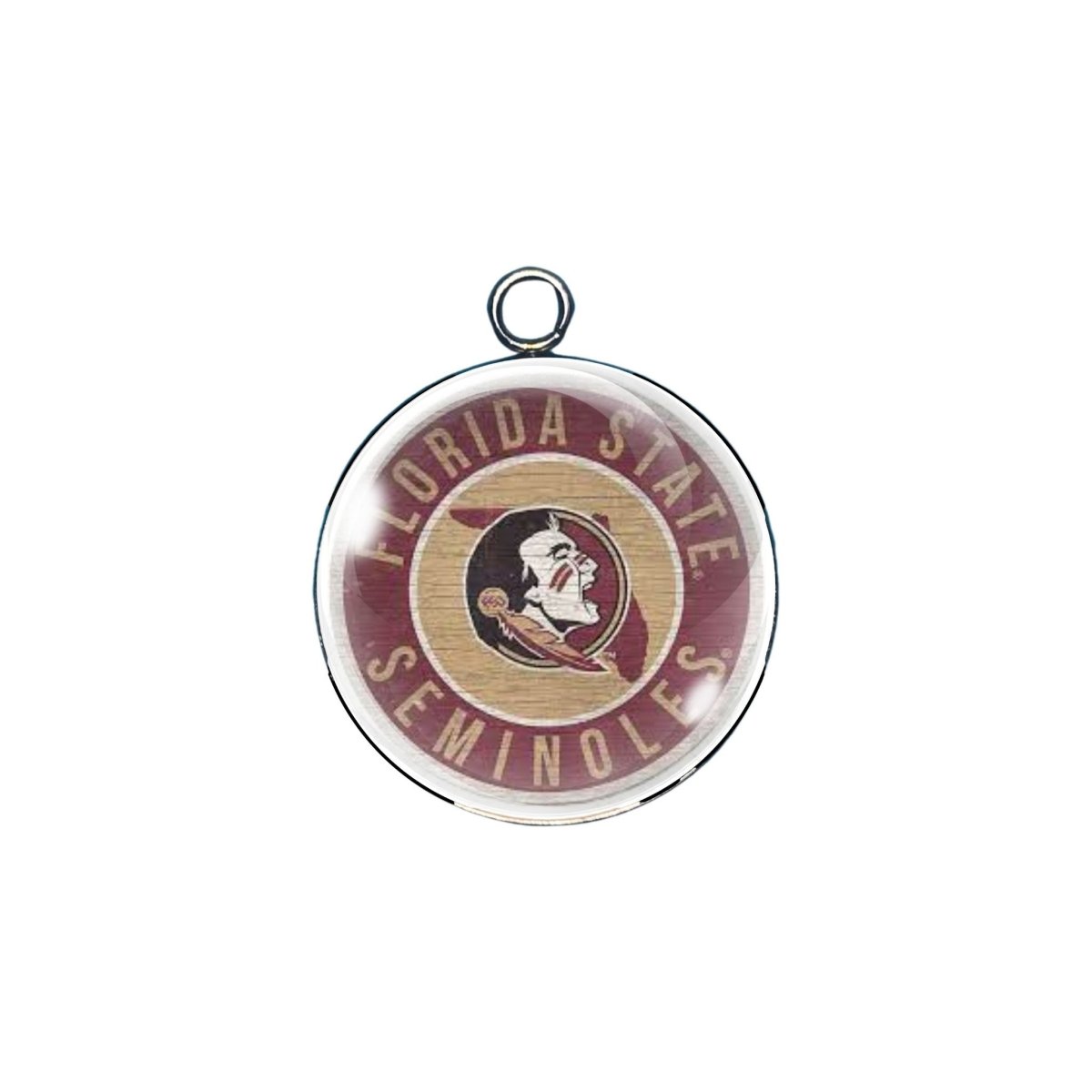 FSU Seminoles glass cabochon charm