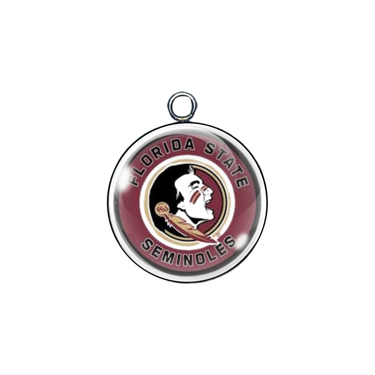 FSU Seminoles glass cabochon charm