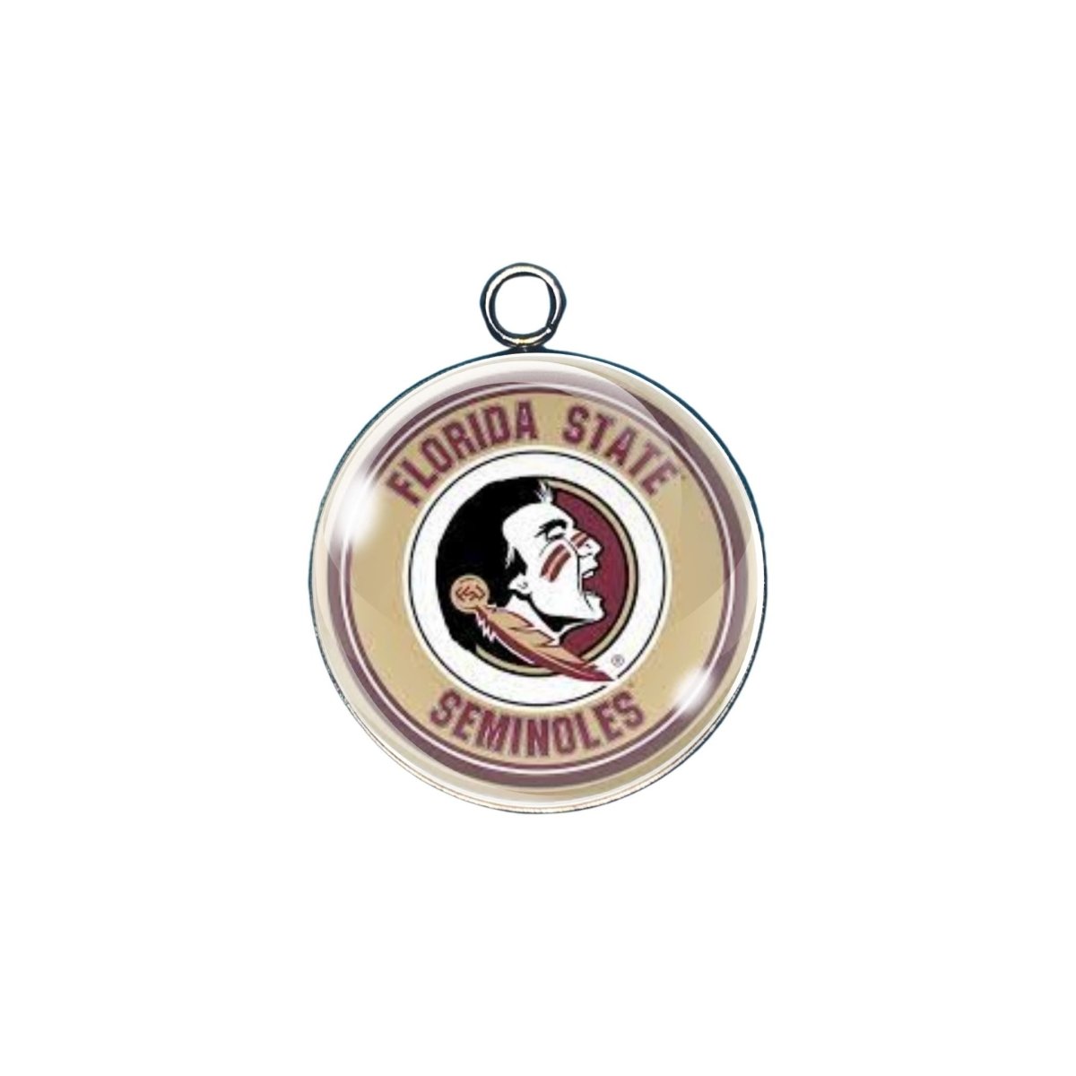 FSU Seminoles glass cabochon charm