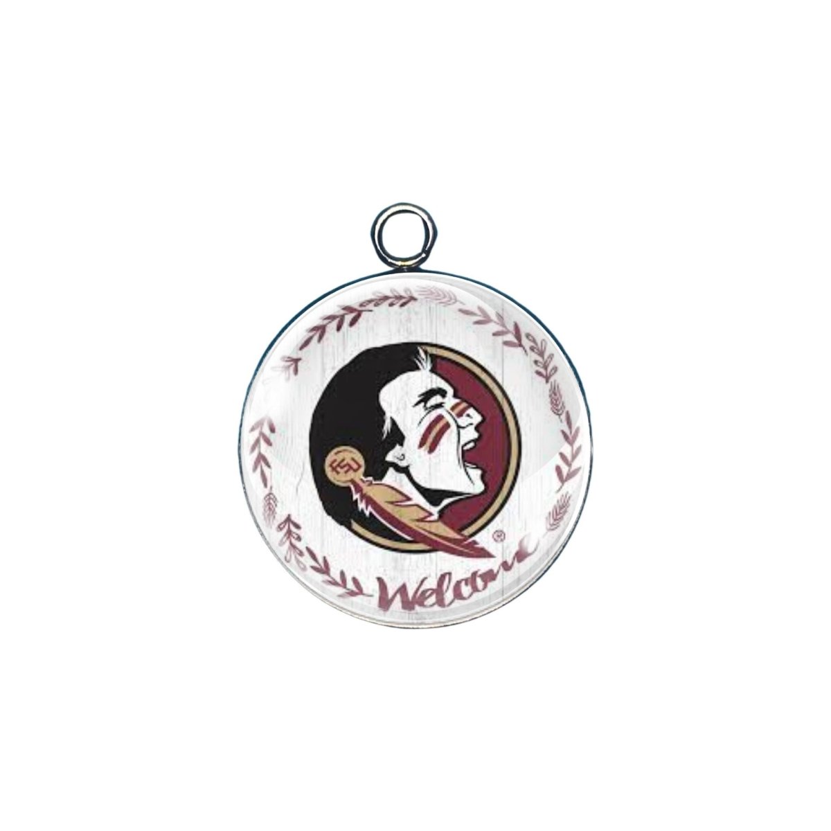 FSU Seminoles glass cabochon charm