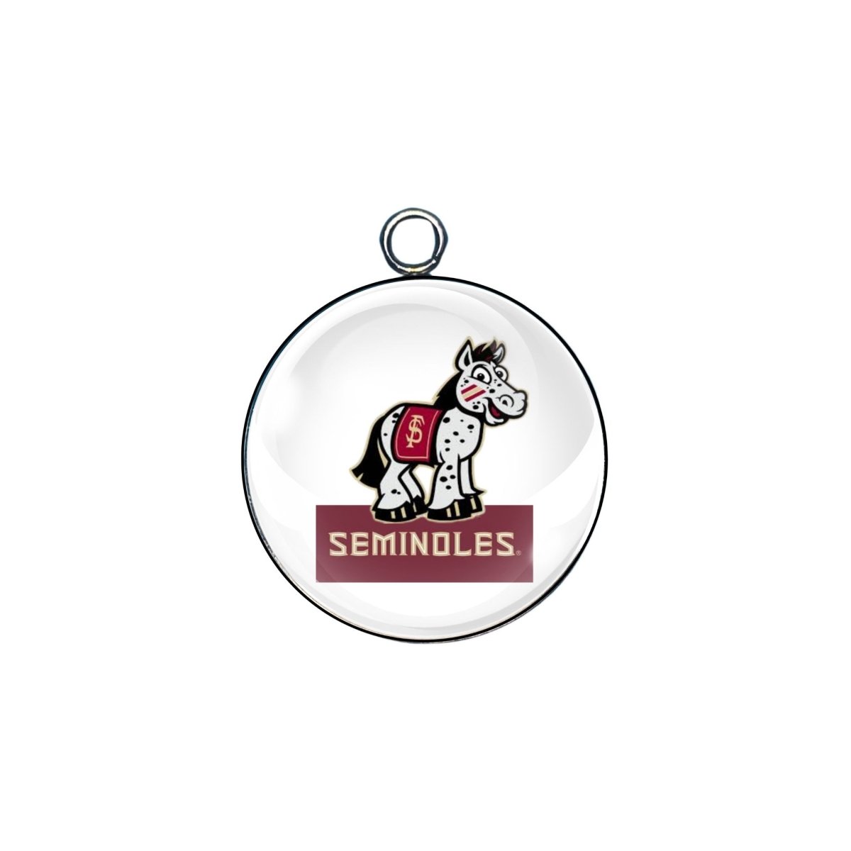 FSU Seminoles glass cabochon charm