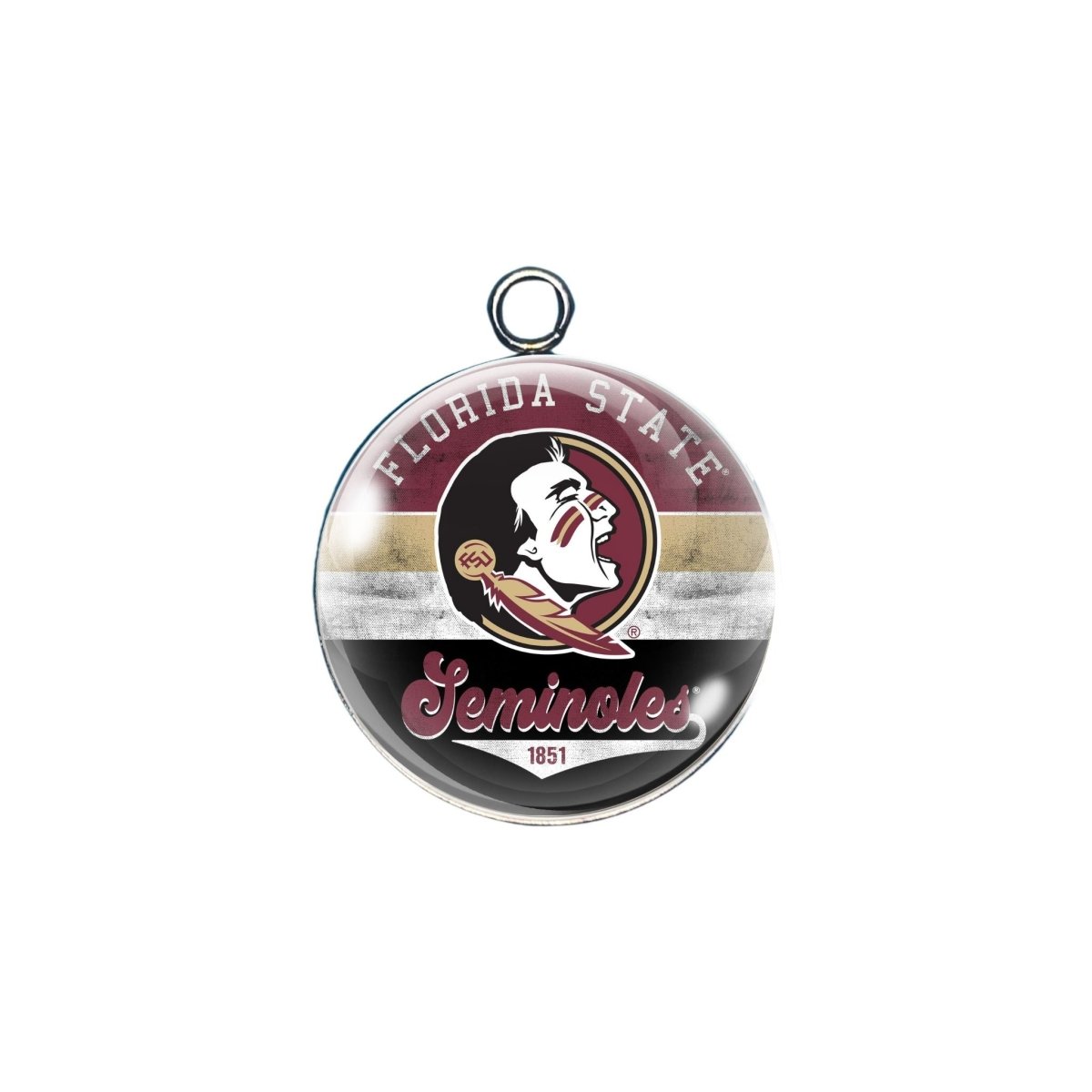 FSU Seminoles glass cabochon charm