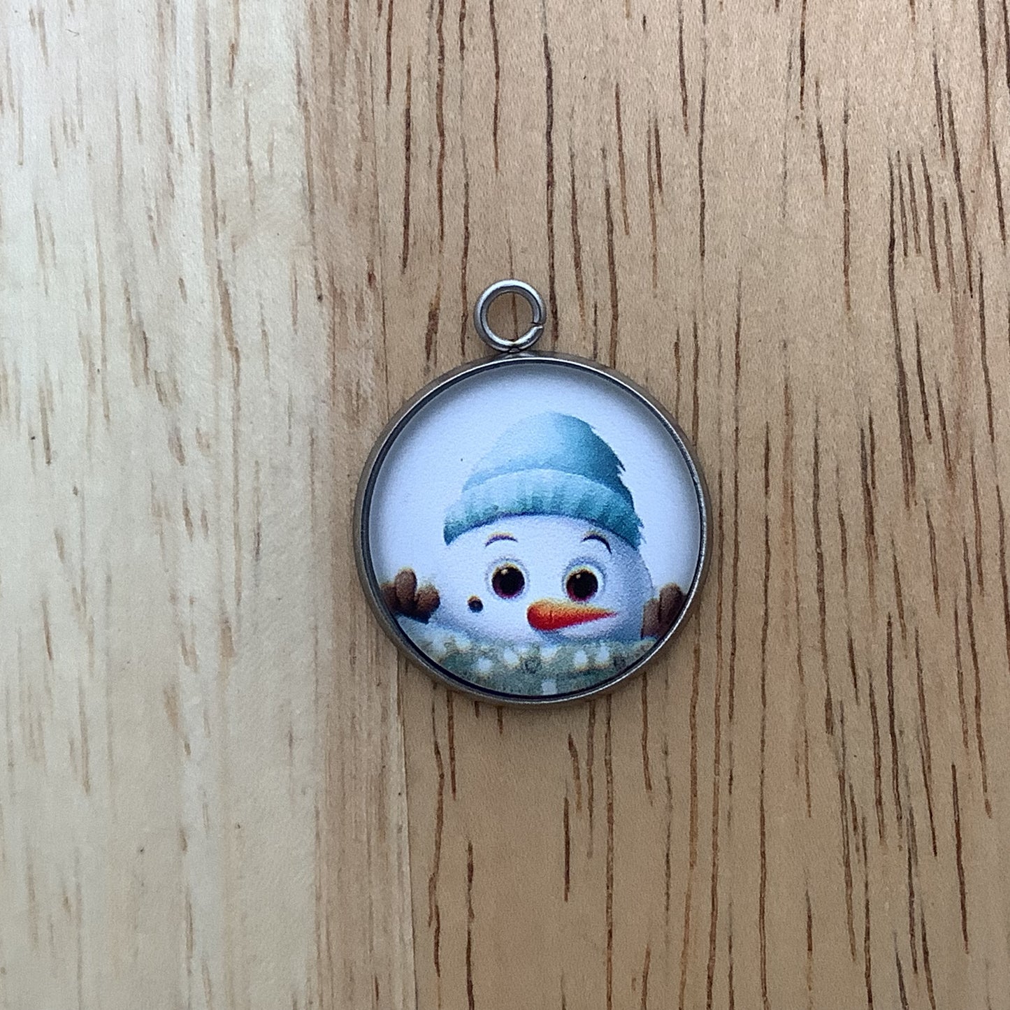 Santa, Snowmen and Reindeer Glass Cabochon Charms